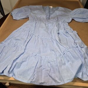 Billy J Elegant Sky Blue Mini Dress